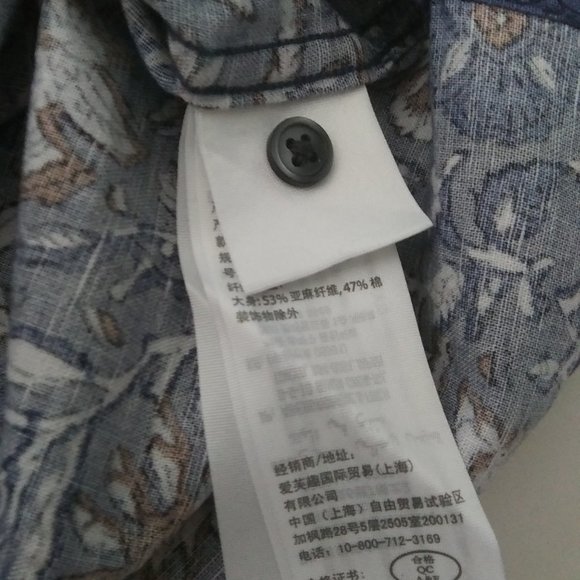 Abercrombie & Fitch button up linen blend shirt S - Picture 11 of 15